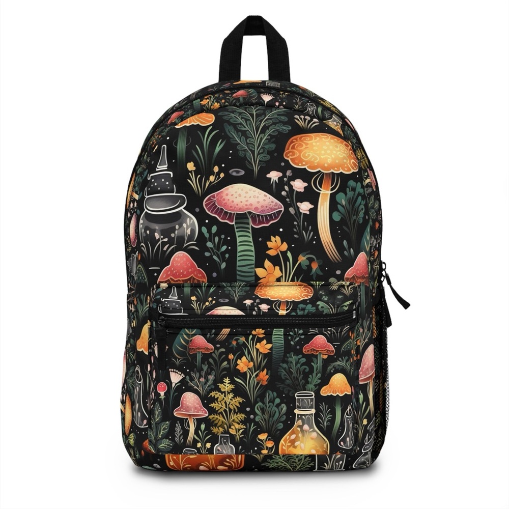 Dark Forest Waferproof Fabric Backpack | Witchy Tinctures, Potions & Foliage